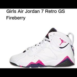 Girls Air Jordan 7 Retro GS Fireberry